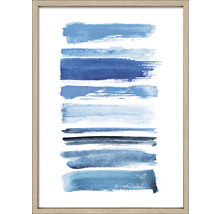 Ingelijste afbeelding met blauwe kleuraccenten