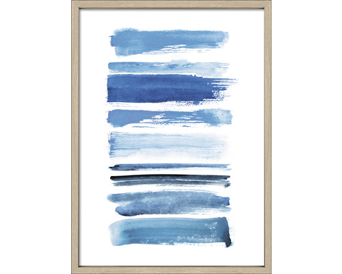 Ingelijste afbeelding met blauwe kleuraccenten