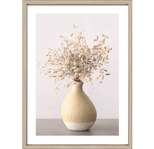 Decoratieve ingelijste foto met vaas en droogbloemen