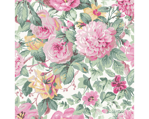 LAURA ASHLEY Vliesbehang 115263 Aveline rose Behang met rozenpatroon en bladeren