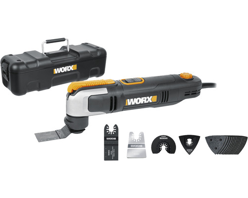 Worx multifunctioneel gereedschap met accessoires en opbergkoffer