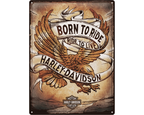 NOSTALGIC-ART Metalen bord Harley Davidson 40x30 cm