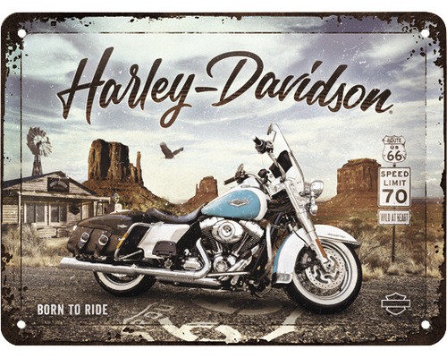 NOSTALGIC-ART Metalen bord Harley Davidson15x20 cm