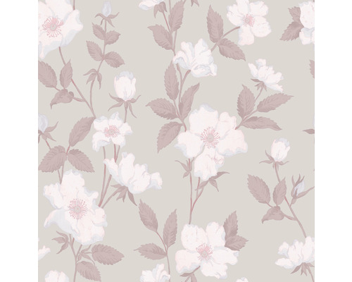 LAURA ASHLEY Vliesbehang 114918 Fleurir sugared violet Bloembehang met rozenmotief