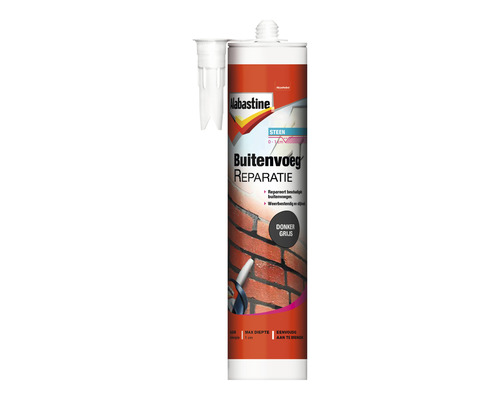 ALABASTINE Buitenvoeg reparatie donkergrijs 310 ml Alabastine Buitengevel reparatiemortel voor buitenvoegen