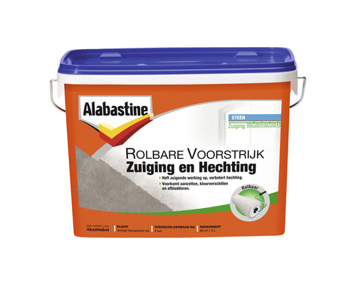 ALABASTINE Rolbare voorstrijk sneldrogend transparant 5 l Alabastine Rolbare voorstrijk Zuiging en Hechting in emmer