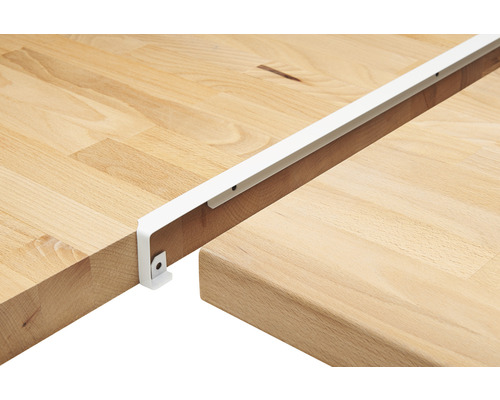 Werkbladverbinder van metaal voor het verbinden van twee houten werkbladen