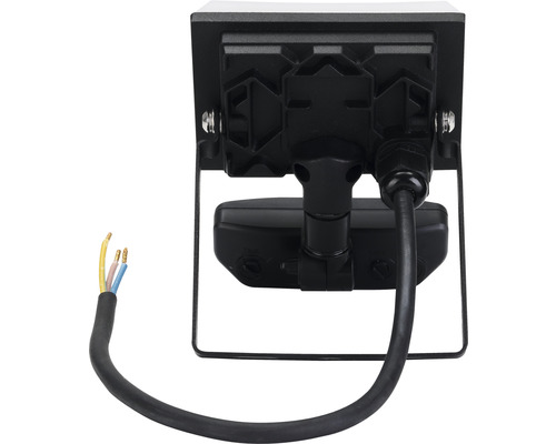 Achteraanzicht van een ledstraler met kabelaansluiting