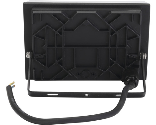 Achteraanzicht van een schijnwerper met kabel en beugel