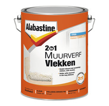 ALABASTINE 2in1 Muurverf vlekken voor nicotine-, roet- en lekkagevlekken helder wit 5 l