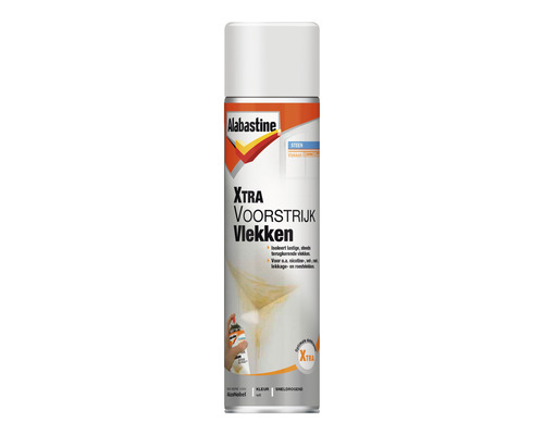 ALABASTINE Spuitbus Xtra voorstrijk vlekken wit 500 ml Alabastine vlekken isoleerspray spuitbus