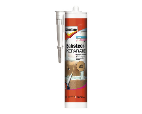 ALABASTINE Baksteenreparatie geel/bruin 310 ml Alabastine Baksteen Reparatie steenreparatiemortel