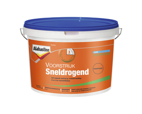 ALABASTINE Sneldrogende voorstrijk transparant 2,5 l Alabastine Voorstrijk Sneldrogend in emmer met blauw deksel