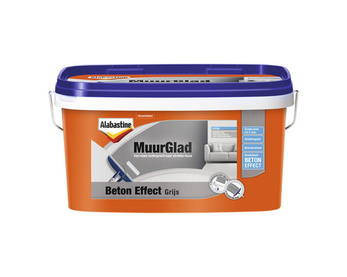 ALABASTINE MuurGlad Beton Effect grijs 5 l Alabastine MuurGlad Beton Effect Grijs emmer