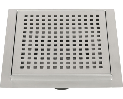 Vierkante vloerafvoer van roestvrij staal met gatenpatroon