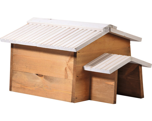 Houten insectenhotel met dak