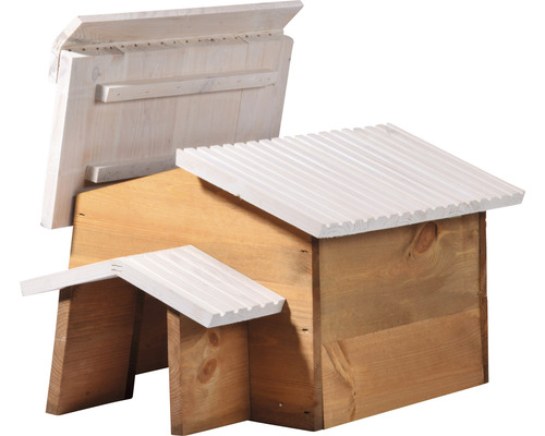 Houten insectenhotel met afneembaar dak voor ongediertebestrijding