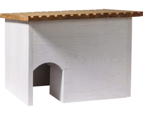 Houten kruk met opbergvak