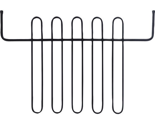 Handdoekrek van metaal met vijf stangen voor wandmontage