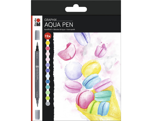 Marabu Graphix Aqua Pen set met twaalf pennen