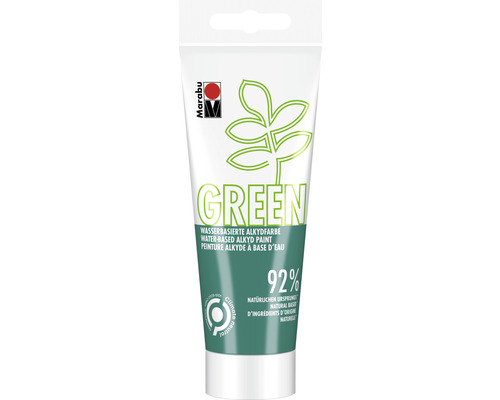 MARABU Green series - Alkydverf donkergroen 068 100 ml Marabu Green watergedragen alkydverf in plastic tube