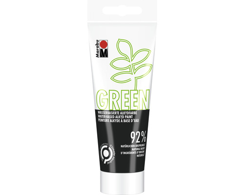 MARABU Green series - Alkydverf zwart 073 100 ml Tube groene watergedragen alkydverf