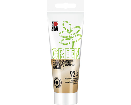 MARABU Green series - Alkydverf metallic goud 784 100 ml Tube groene, metallic alkydverf op waterbasis van Marabu