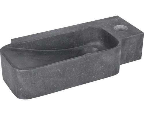 Opzetwastafel van steen met afvoergat