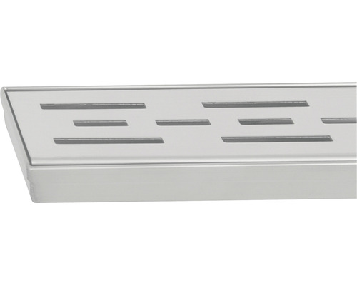 Metalen afvoergoot met gleuven