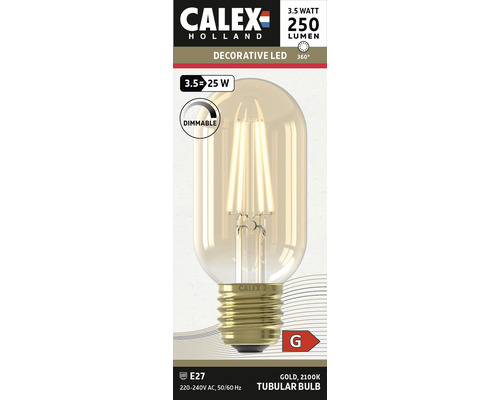 CALEX LED Filament lamp E27/3,5W T45 warmwit goud