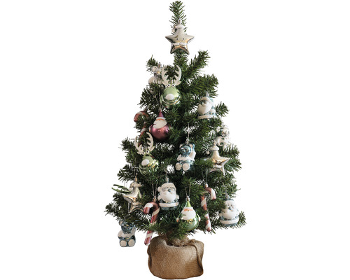 LAFIORA Kunstkerstboom Colorado H 75 cm met roze versiering