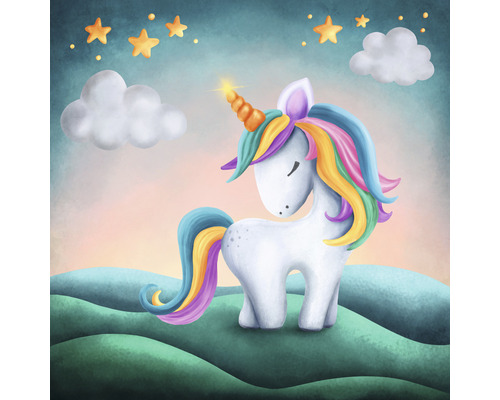 THE WALL Canvas schilderij Unicorn Dream 30x30 cm