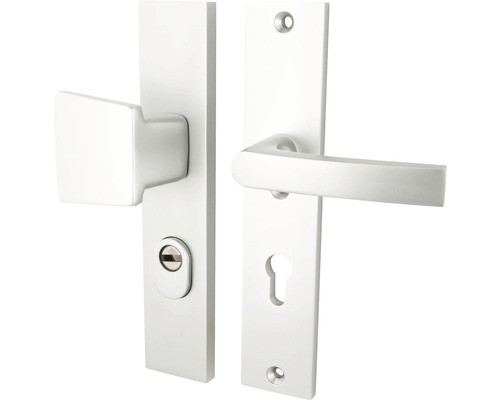 Deurbeslagset met sleutelrozet en vierkante greep