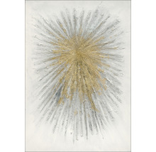 Schilderij met abstract stermotief in goud en zilver