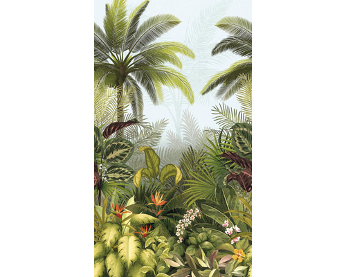 GRANDECO Fotobehang vlies JF6001 tropische bladeren 159x280 cm Dichte tropische vegetatie met palmen en exotische planten
