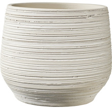 Ronde plantenpot met horizontale ribbelstructuur