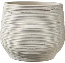 Ronde plantenpot met horizontale ribbelstructuur
