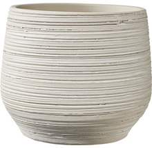 Decoratieve bloempot met horizontaal ribbelpatroon