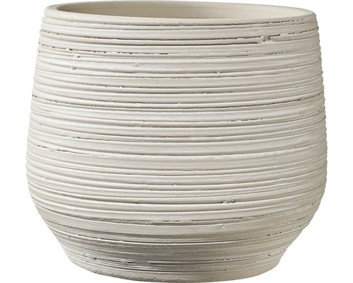 Ronde plantenpot met horizontale groeven