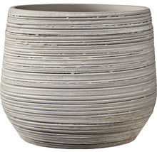 Decoratieve bloempot met horizontale lijnstructuur