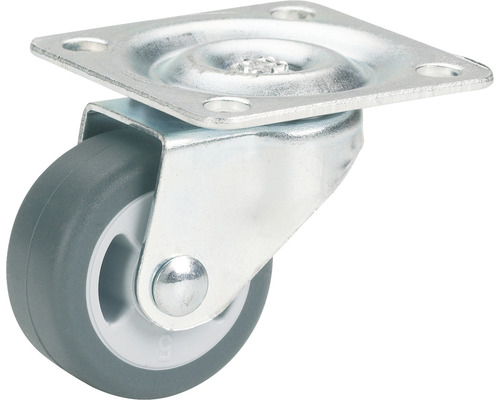 TARROX Zwenkwiel TPE Ø 30 mm met plaat Zwenkwiel met plaat, meubelwiel