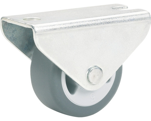 TARROX Bokwiel TPE Ø 30 mm met plaat Zwenkwiel met metalen behuizing en grijs wiel