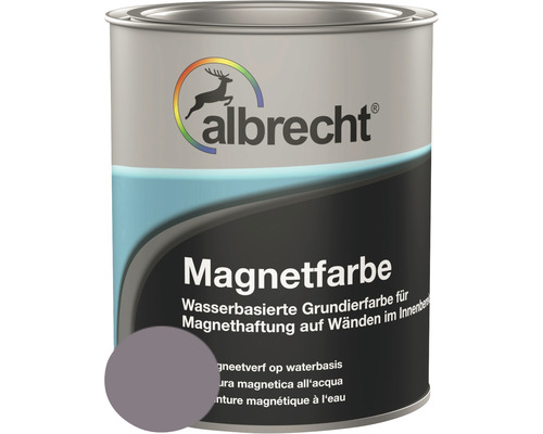 ALBRECHT Magneetverf Smart Color grijs 750 ml Pot magneetverf op waterbasis voor wanden binnenshuis