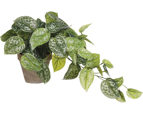 MICA Kunstplant Scindapsus groen in pot grijs H 44 cm Kunstplant Epipremnum in pot
