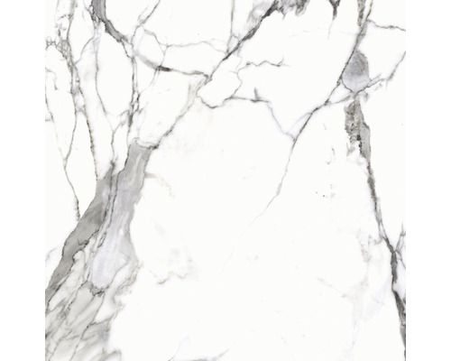 Witte tegel met marmerlook en grijze aders