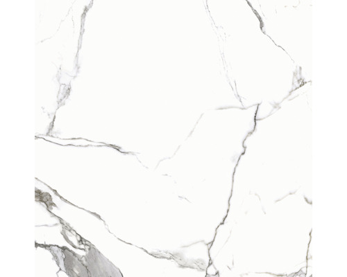 Witte tegel met marmerlook en grijze aders