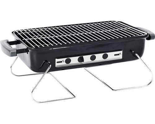 Draagbare houtskoolgrill met grillrooster en poten