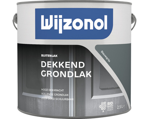 WIJZONOL Dekkend grondlak blauwgrijs T55 2,5 l Wijzonol dekkende grondlak voor buiten, 2,5 liter blik