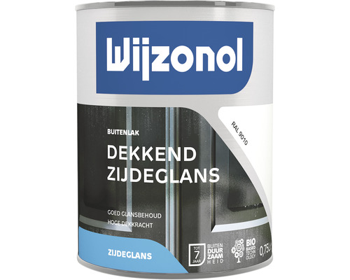 WIJZONOL Dekkend zijdeglanslak RAL 9010 750 ml Wijzonol buitenlak dekkend zijdeglans, 0,75 liter blik