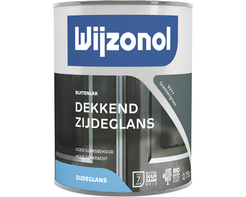 WIJZONOL Dekkend zijdeglanslak grachtengroen 9277 750 ml Wijzonol verfblik met zijdeglans buitenlak